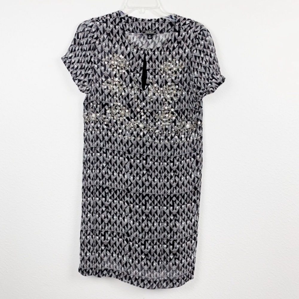 Lucky Brand Geometric Sequins Sheath Dress B220